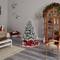 5ft. Pre-Lit Flocked Oregon Pine Artificial Christmas Tree, Clear Lights